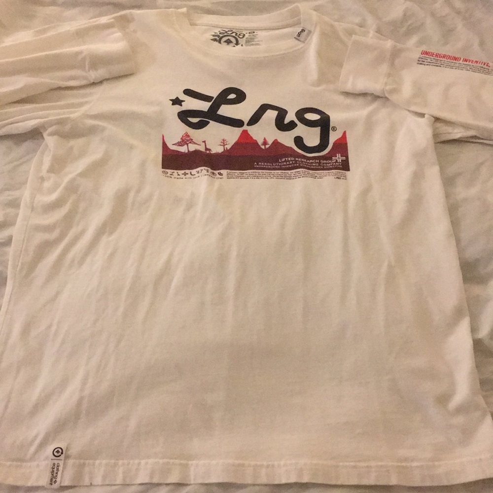 LRG white long sleeve T-shirt.